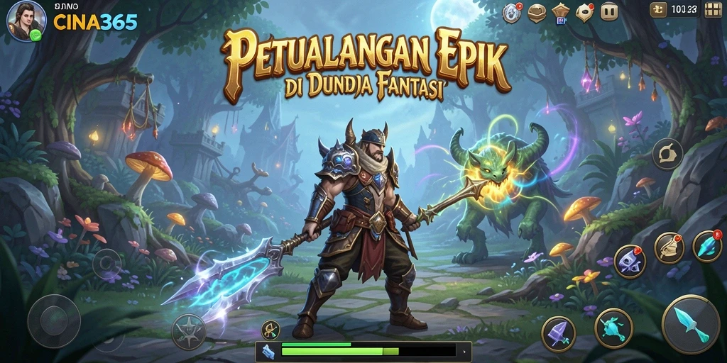 Tampilan menarik dari gameplay CINA365 dengan pertarungan epik.