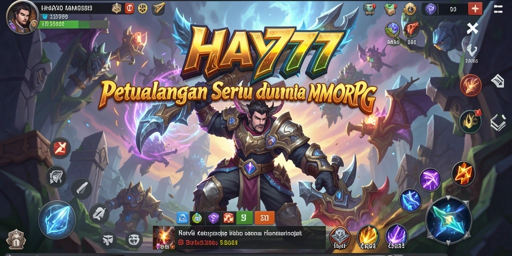 Screenshot gameplay HAYA777 menunjukkan aksi pertempuran seru dalam MMORPG.