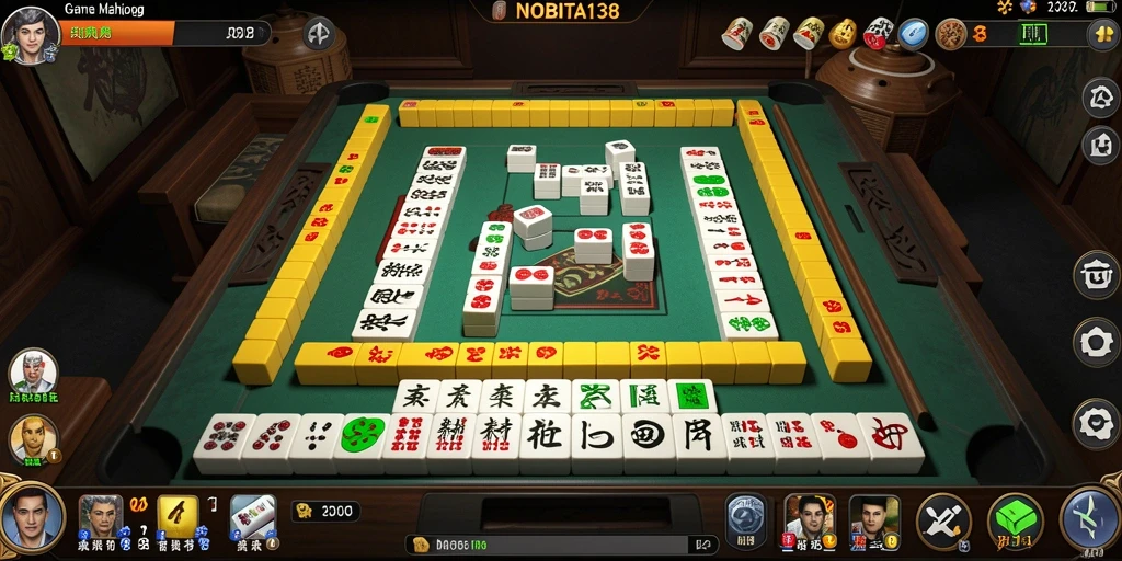 Tampilan menawan dari gameplay Mahjong di NOBITA138.