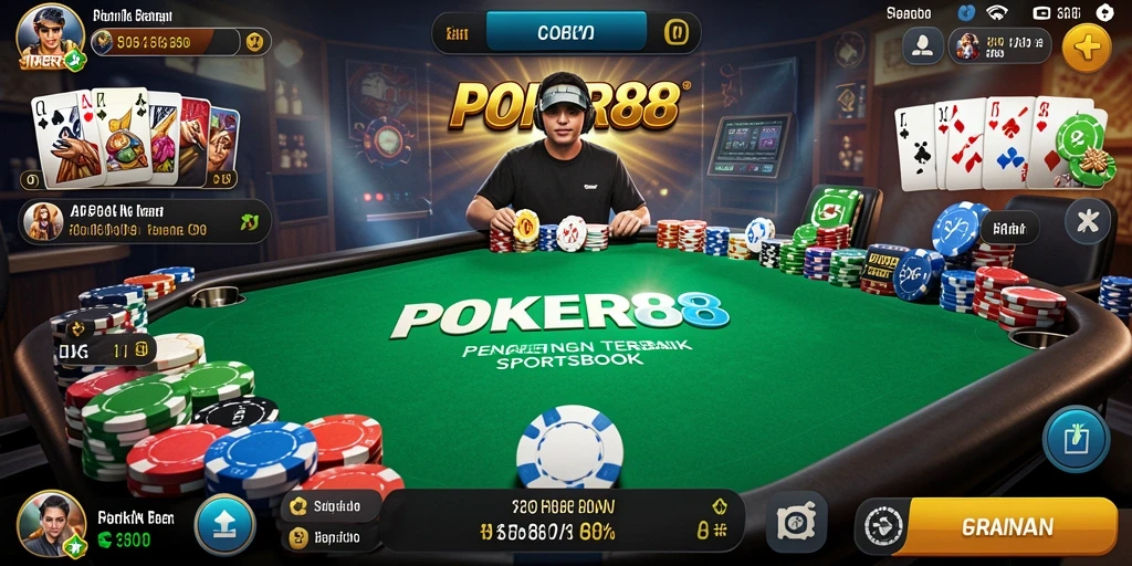 Tampilan menarik dari gameplay POKER88 dalam taruhan olahraga.